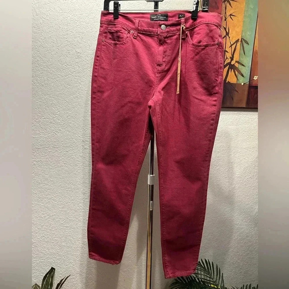 Lucky Brand Ava skinny maroon jeans size 8/29 - Picture 1 of 13